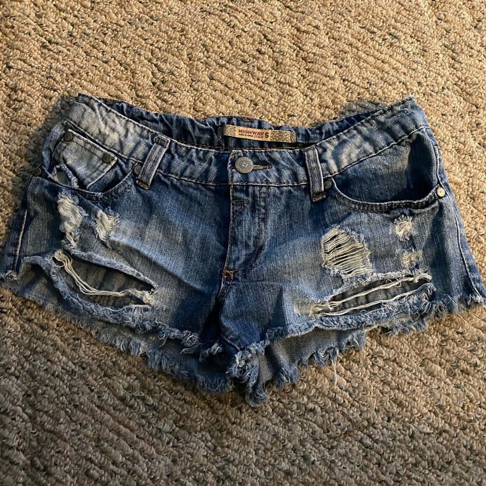 Distressed Short Shorts